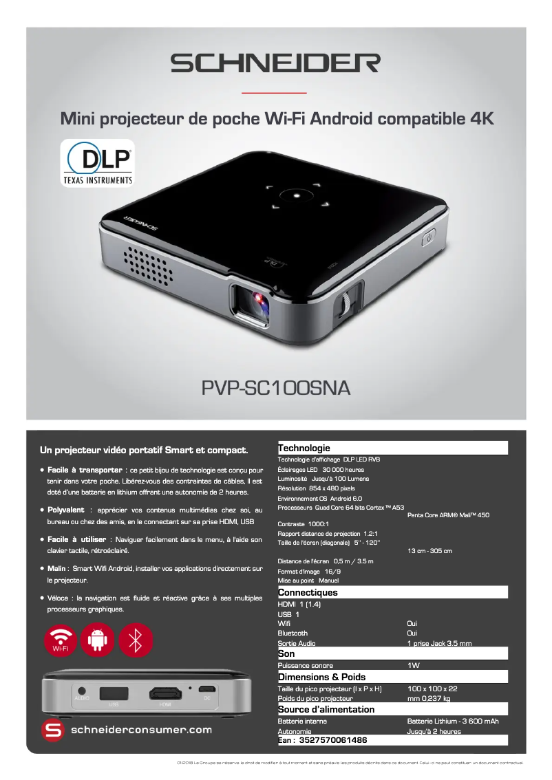 Page 1 of the manual User Manual Schneider PVP-SC100SNA