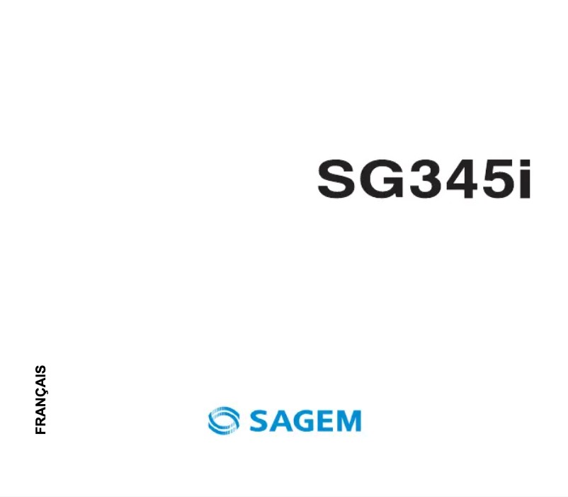 Page 1 of the manual User Manual Sagem SG345i