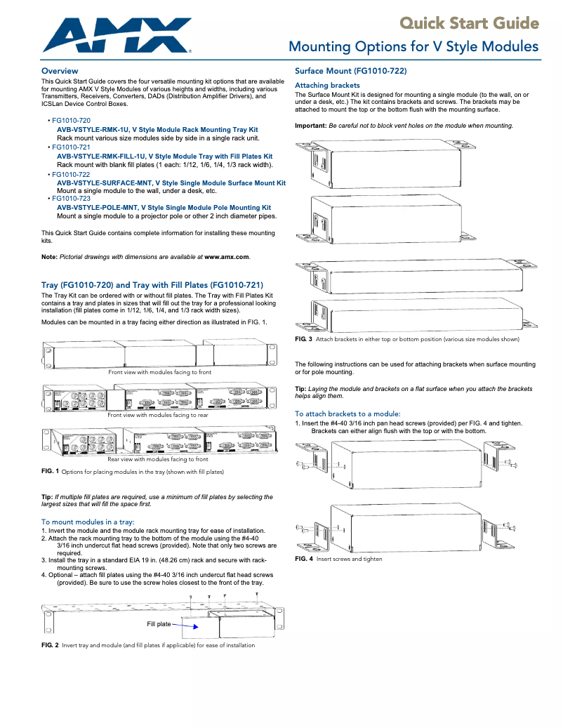 First page image of the manual for AVB-VSTYLE-RMK