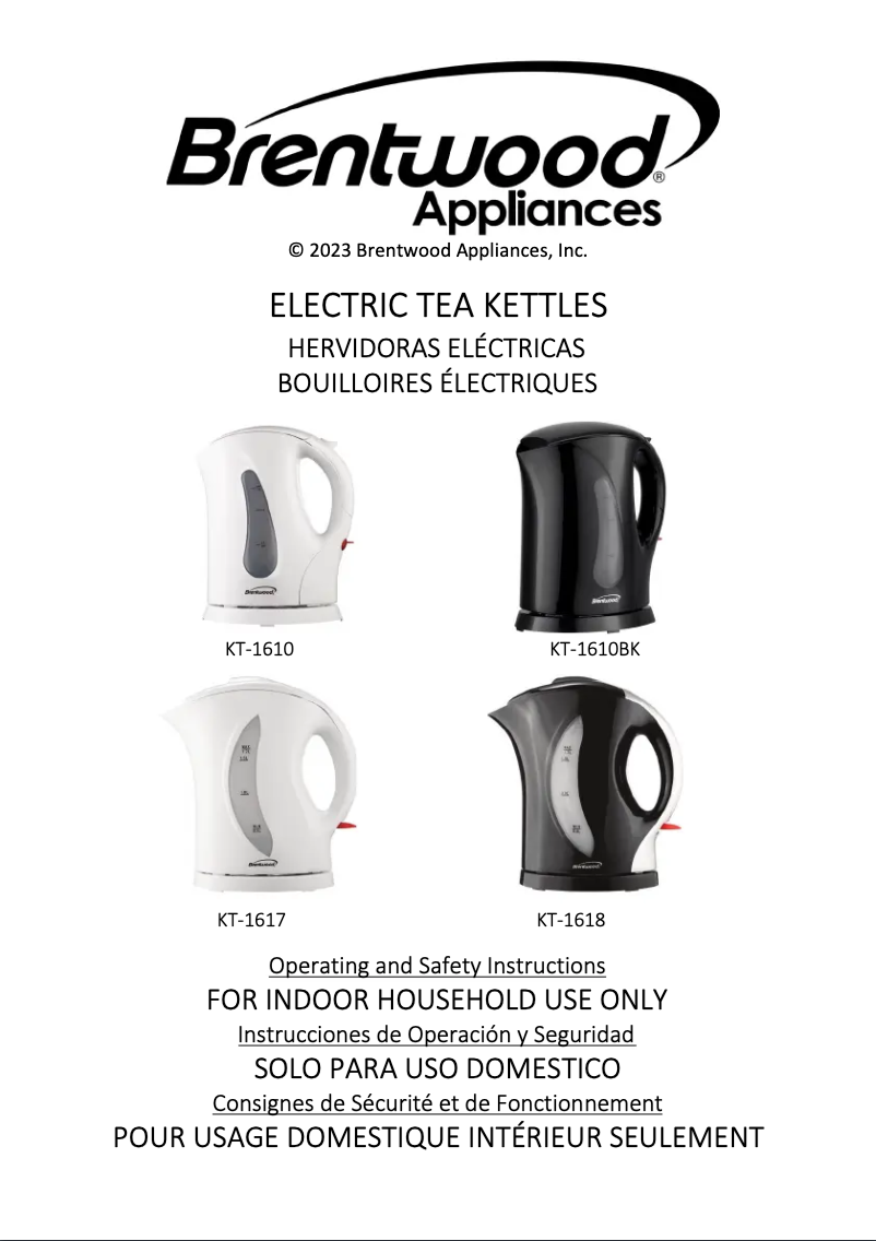 Page 1 of the manual User Manual Brentwood KT-1618