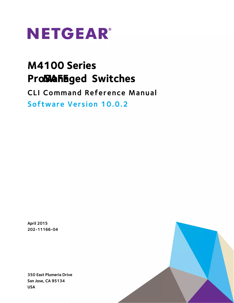 First page image of the manual for ProSafe M4100
