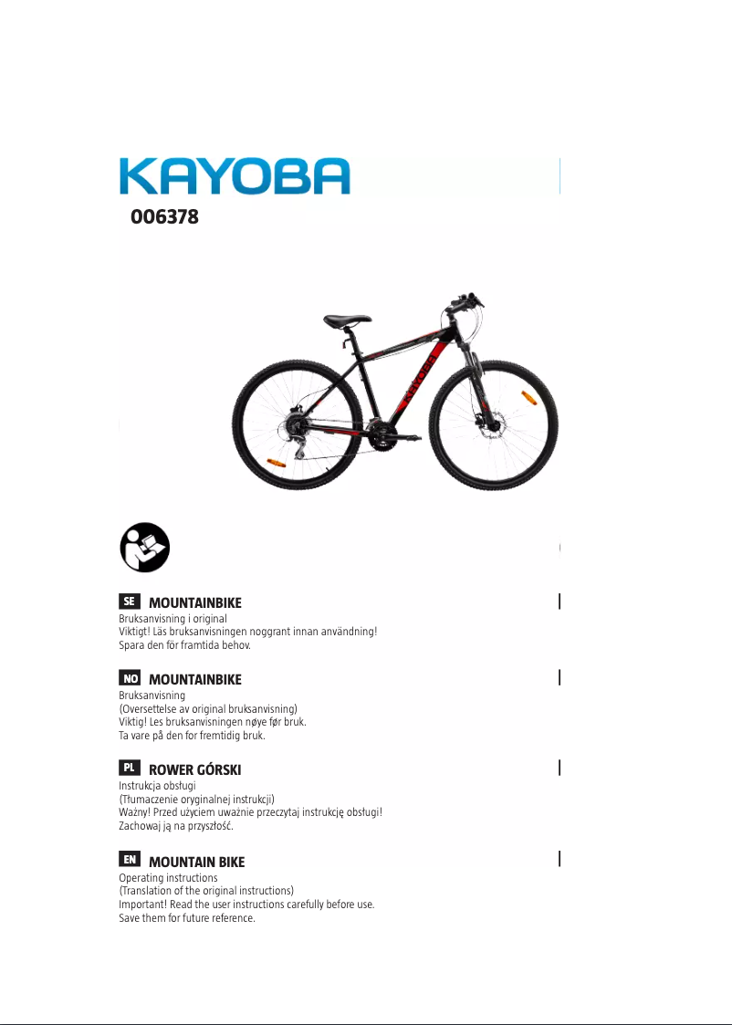 Page 1 of the manual User Manual Kayoba 006-378