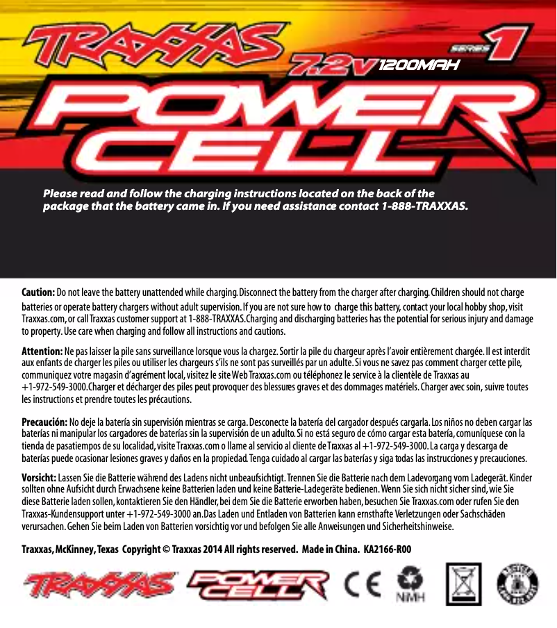 Page 1 of the manual User Manual Traxxas 2925X