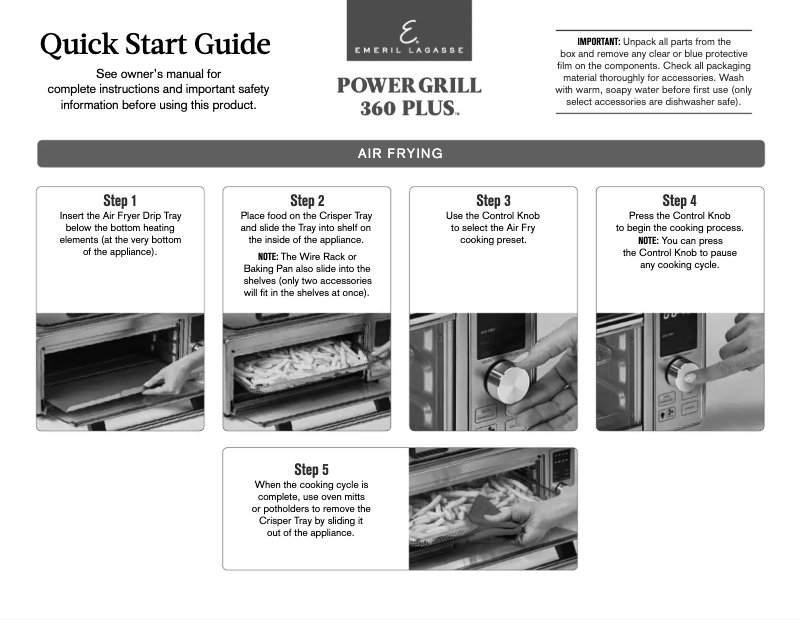 First page image of the manual for Power Grill 360 Plus AFGO-01