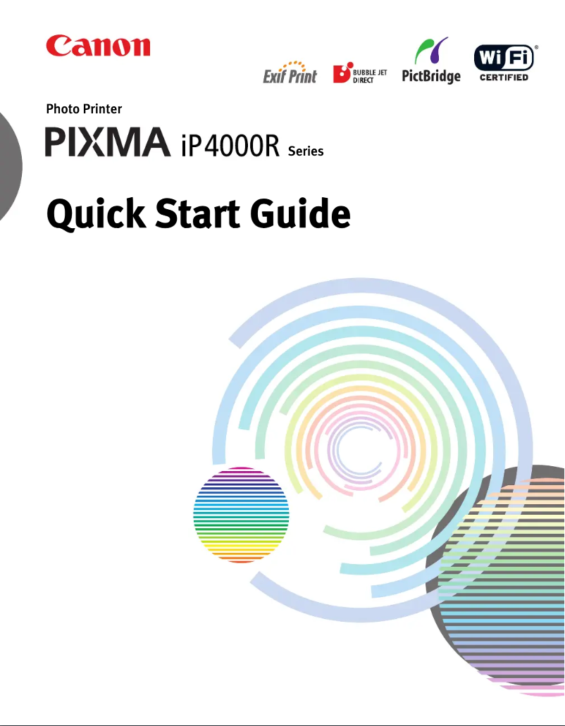 Page 1 of the manual User Manual Canon Pixma iP4000R