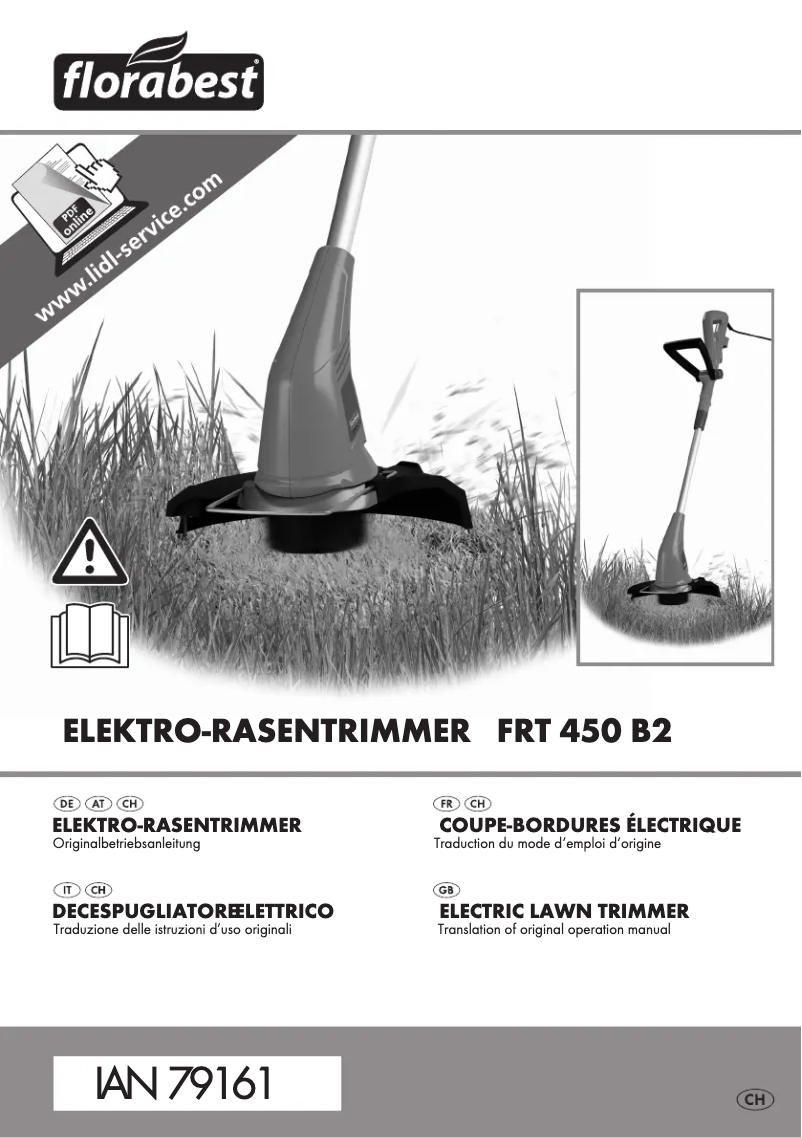 First page image of the manual for FRT 450 B2