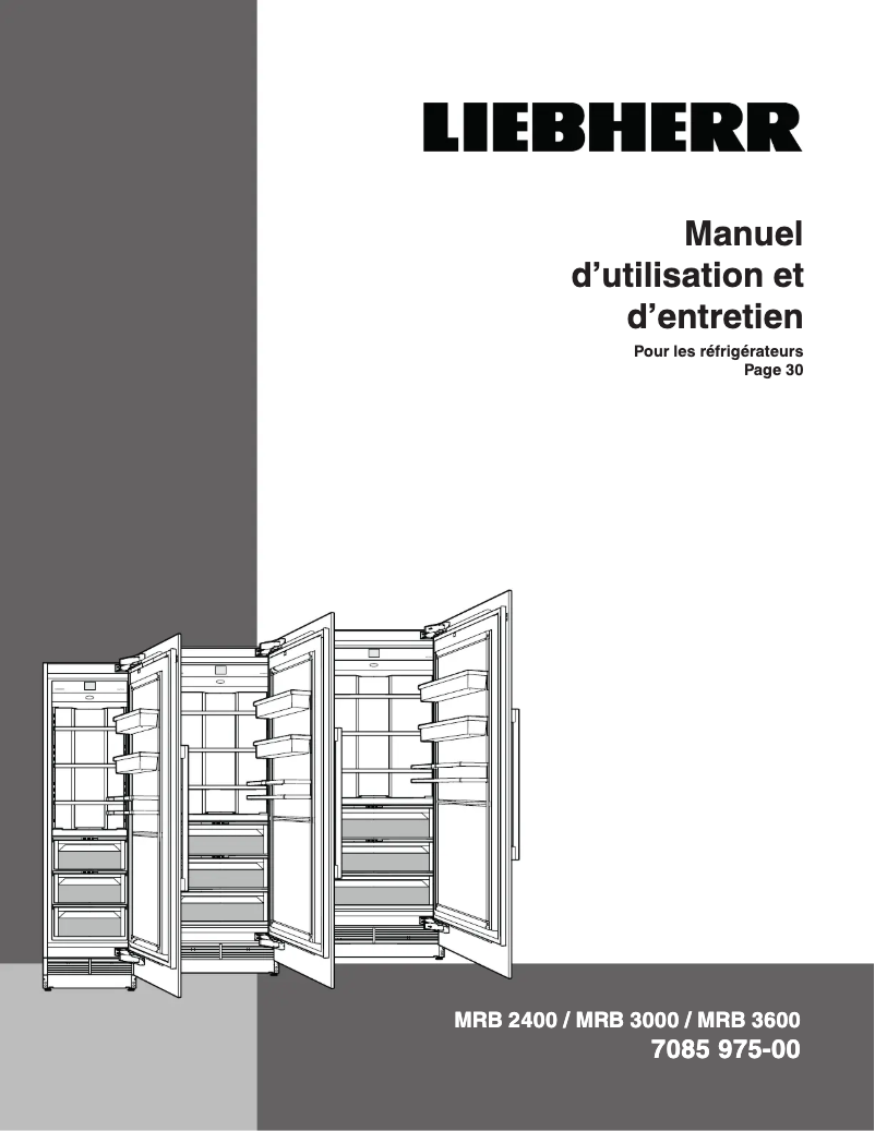 Page 1 of the manual User Manual Liebherr MRB 2400