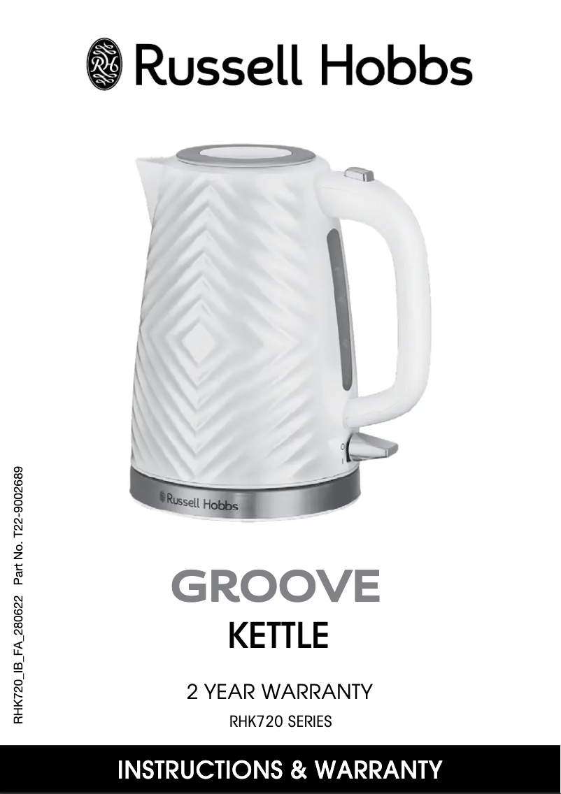 Page 1 de la notice Manuel utilisateur Russell Hobbs Groove RHK720