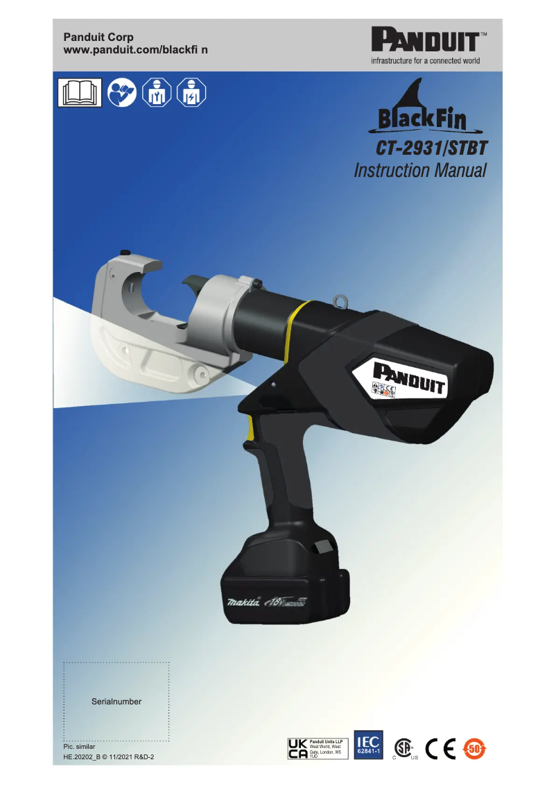 Page 1 of the manual User Manual Panduit CT-2931/STBT