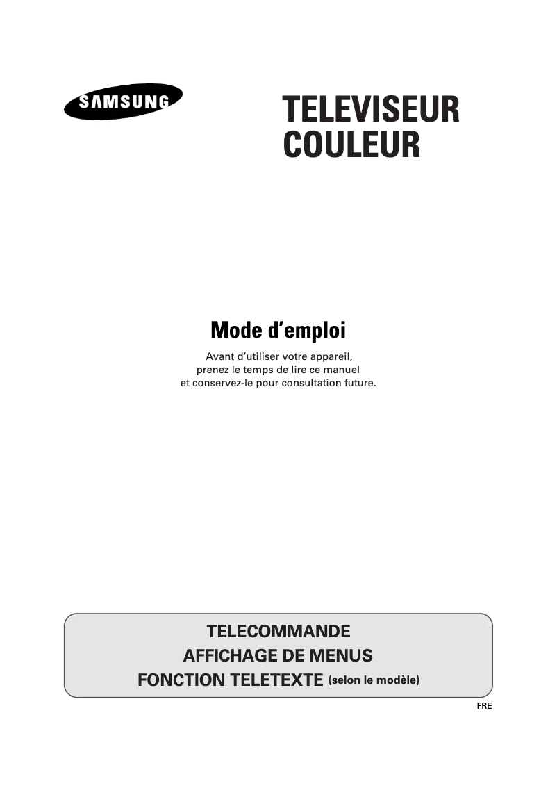 Page 1 of the manual User Manual Samsung CS-21V10ML