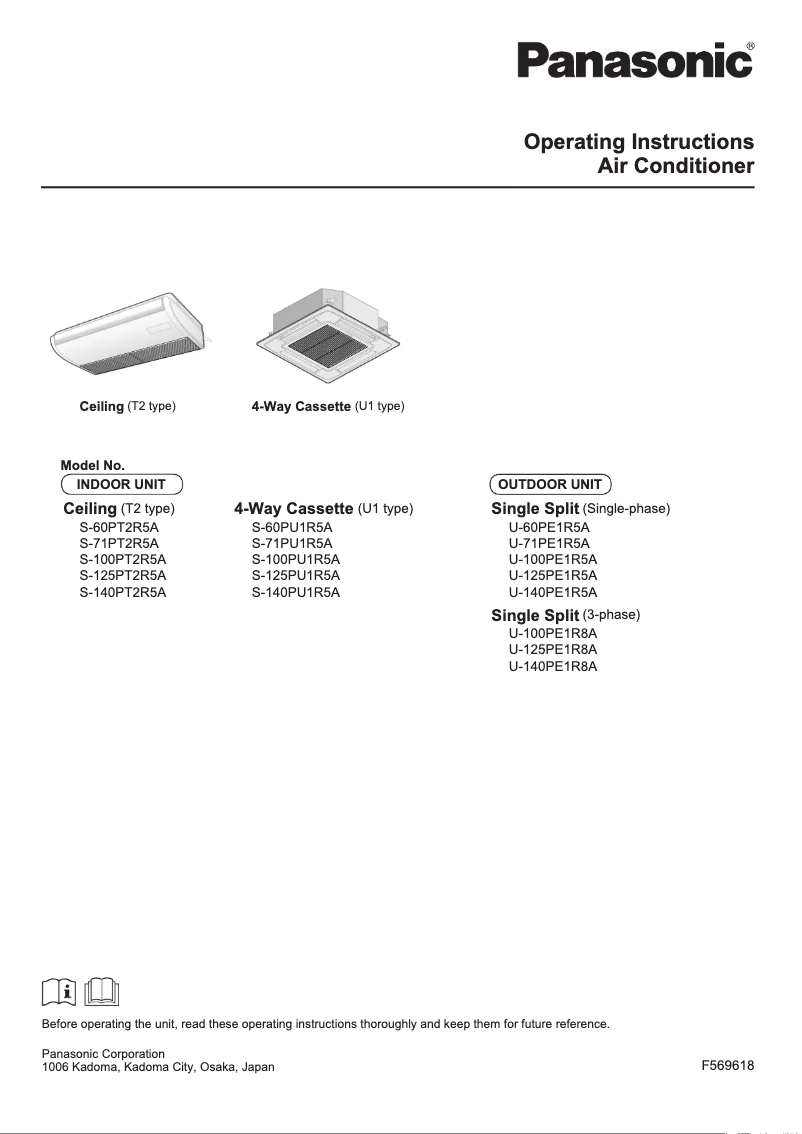 Page 1 of the manual User Manual Panasonic SU-140PT2R8A