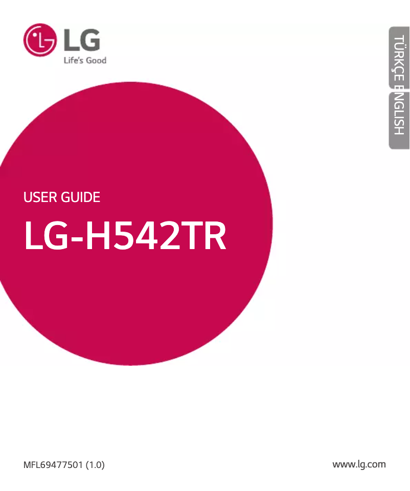 Page 1 of the manual User Manual LG G4 Stylus H542TR