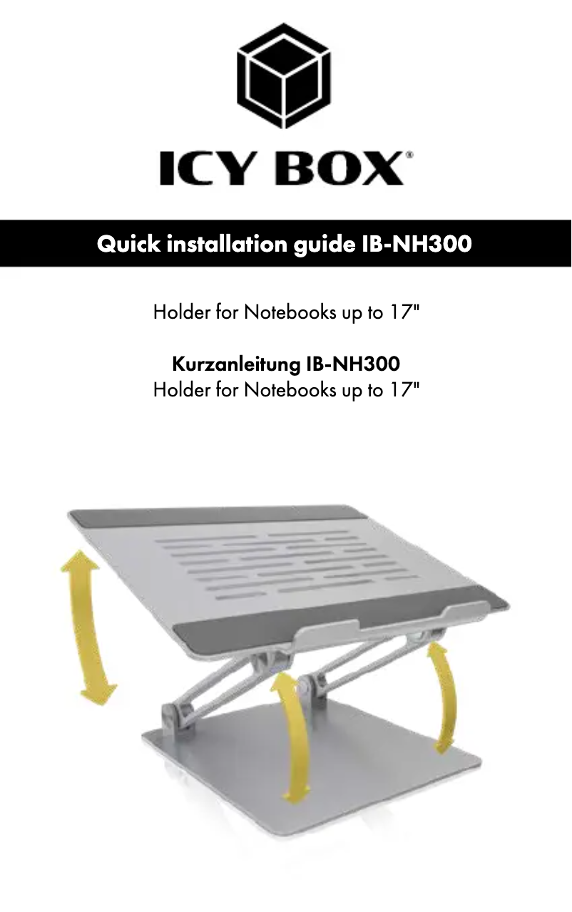 Page 1 of the manual User Manual Icy Box IB-NH300