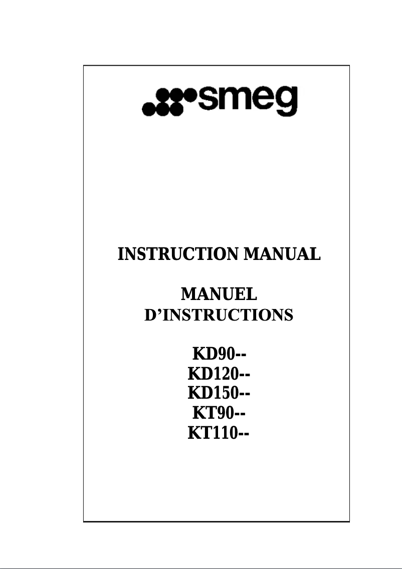 Page 1 of the manual User Manual Smeg KPF36UBL
