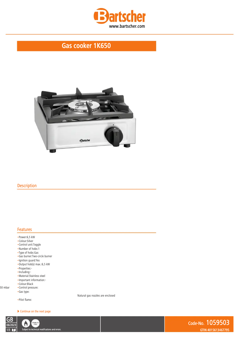 First page image of the manual for K650