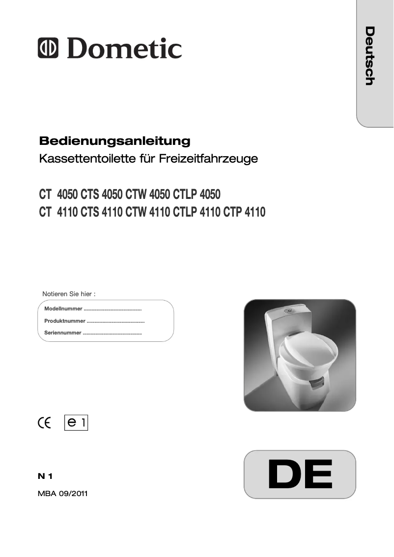 Image de la première page du manuel de l'appareil CTW 4050