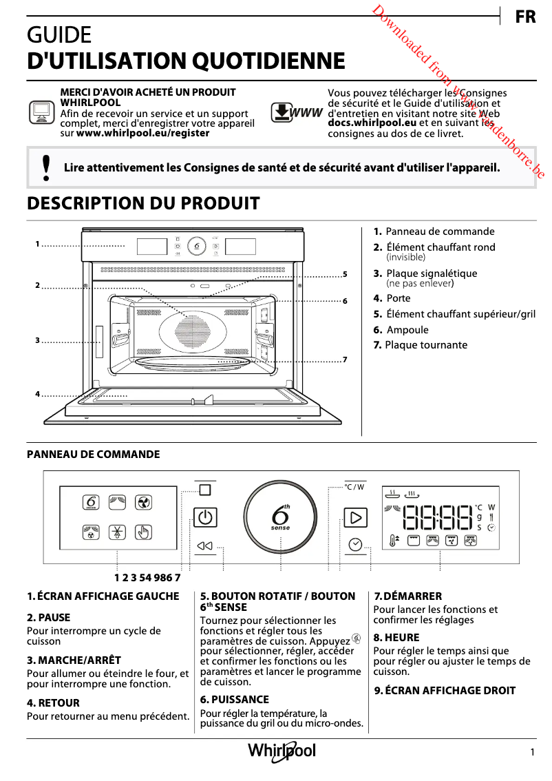 First page image of the manual for AMW 9604/IX