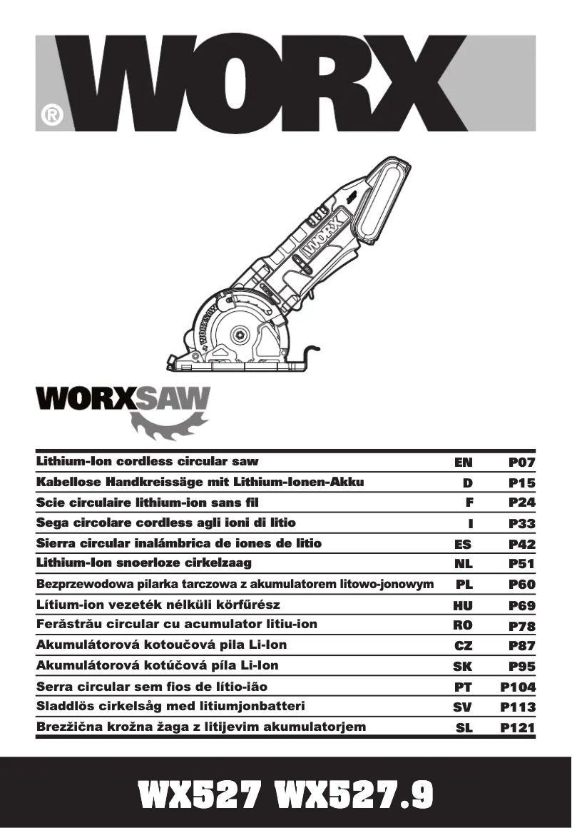First page image of the manual for WX527
