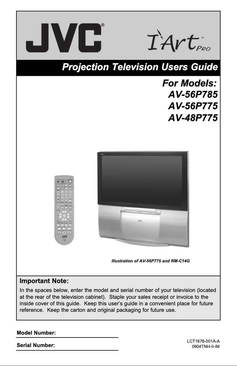 First page image of the manual for AV-48P775