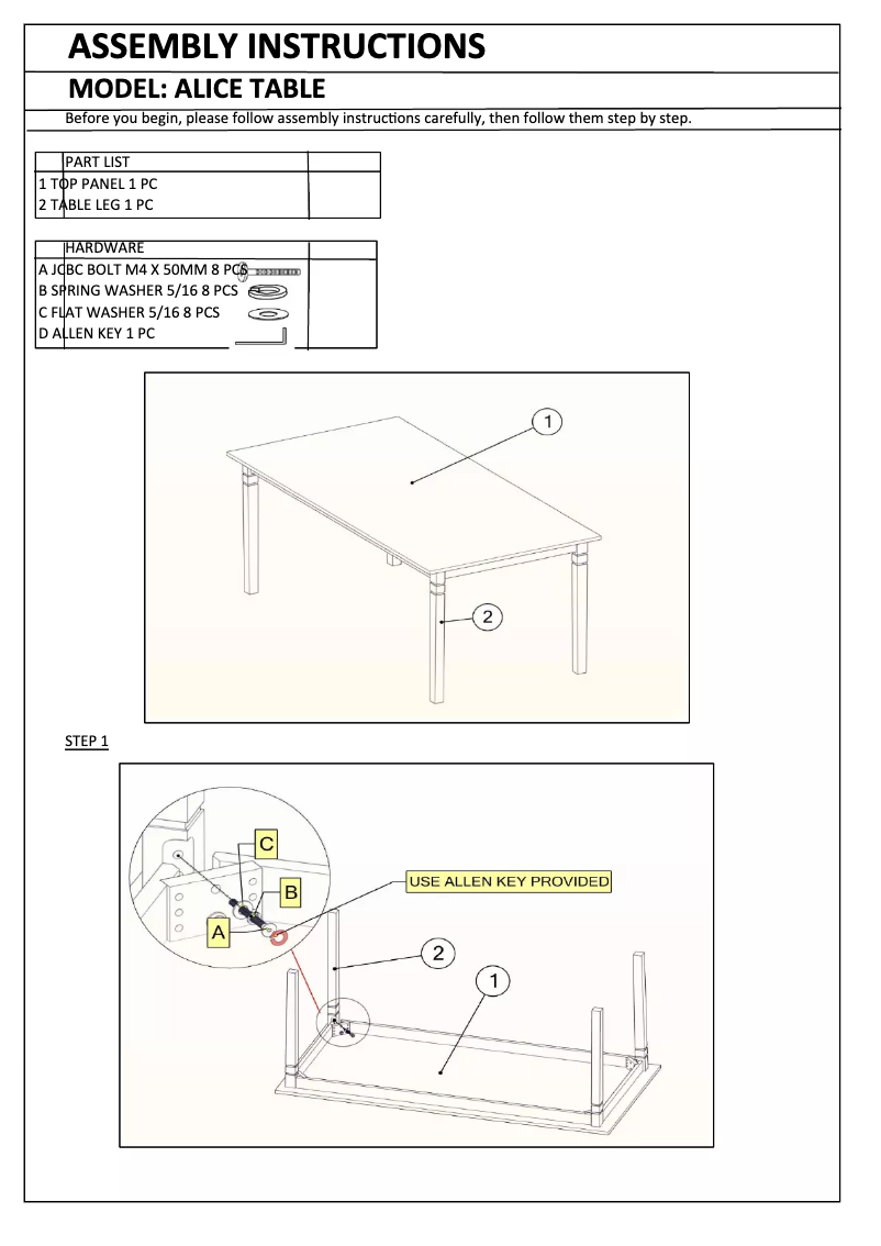 Page 1 of the manual User Manual Mio Alice
