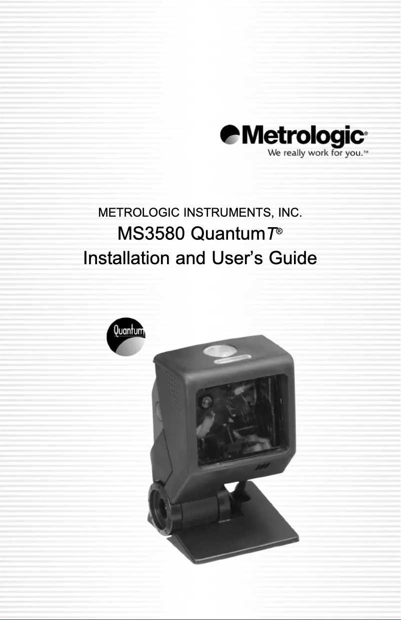 Page 1 of the manual User Manual Honeywell MS3580 Quantum T