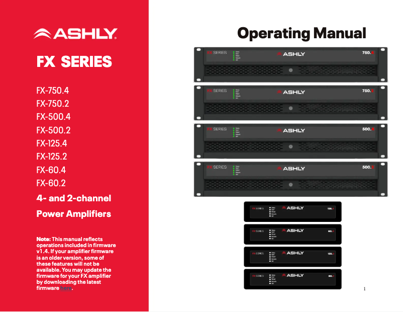 Page 1 of the manual User Manual Ashly FX-500.2