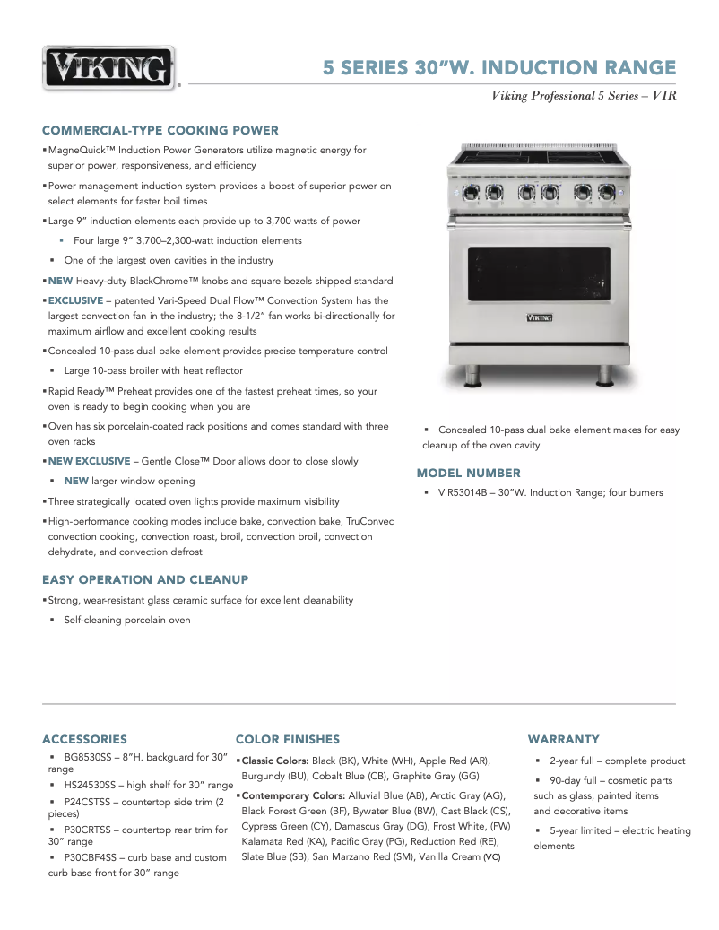 First page image of the manual for VIR53014BGG