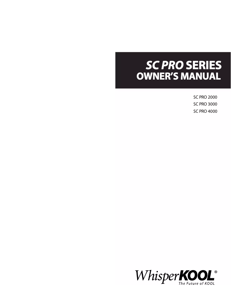 First page image of the manual for U-WKSC3000-115-PRO
