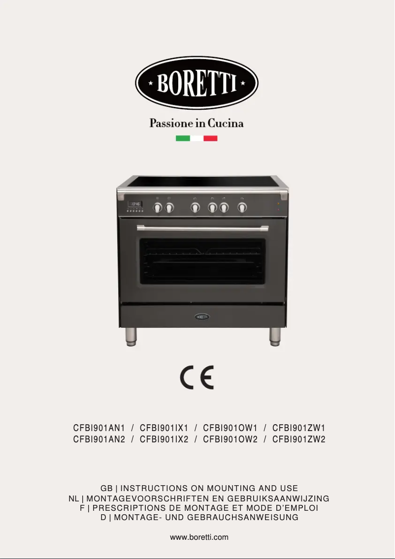 Page 1 of the manual User Manual Boretti Toscana CFBI901