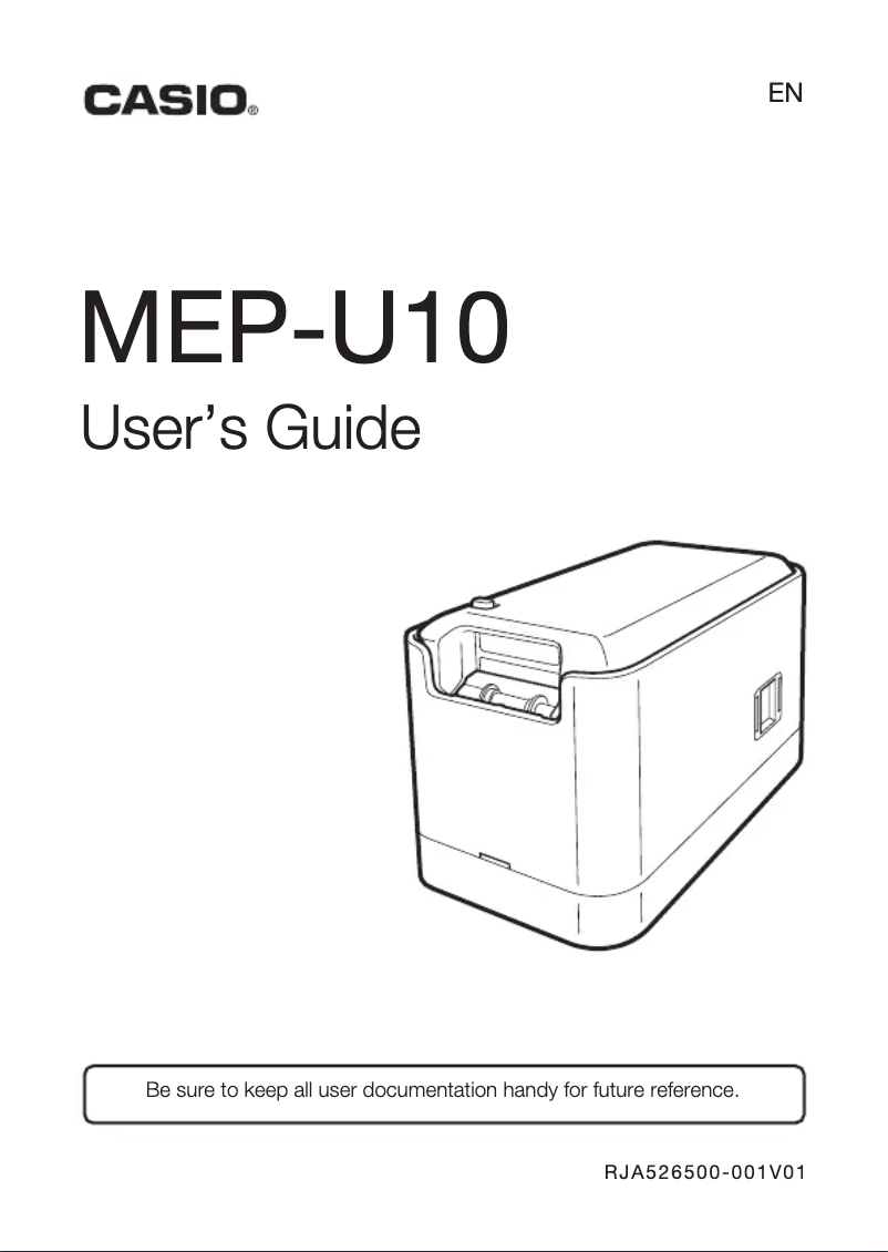 Page 1 of the manual User Manual Casio MEP-U10