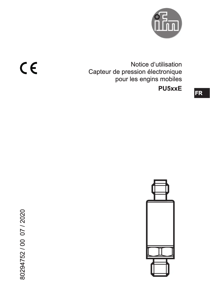 Page 1 of the manual User Manual IFM PU500E
