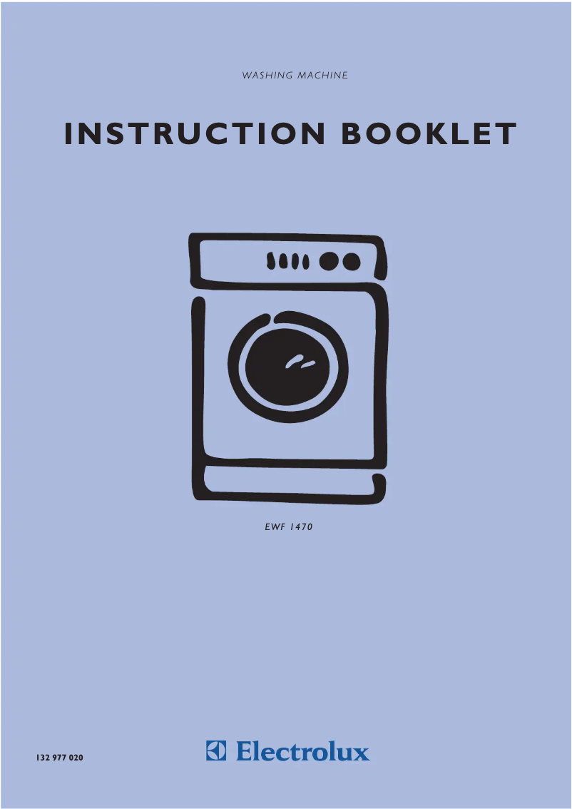 Page 1 of the manual User Manual Electrolux EWF1470