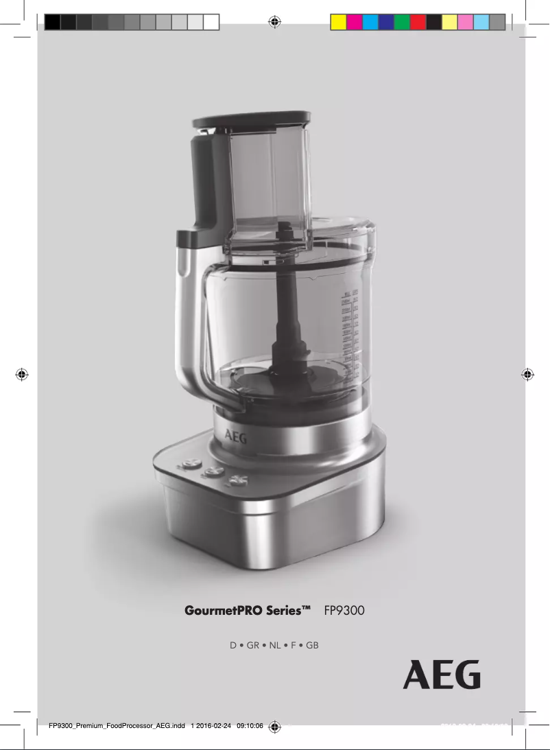 First page image of the manual for GourmetPRO FP9300