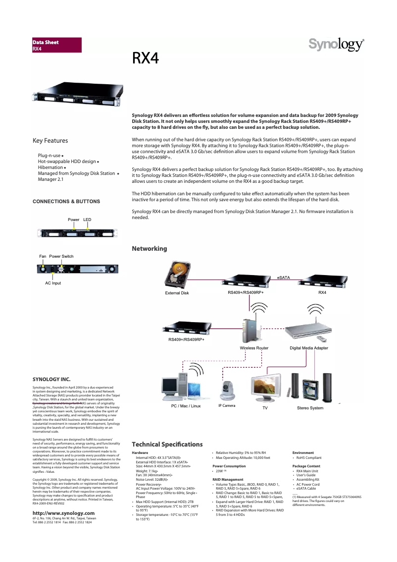 First page image of the manual for RX4