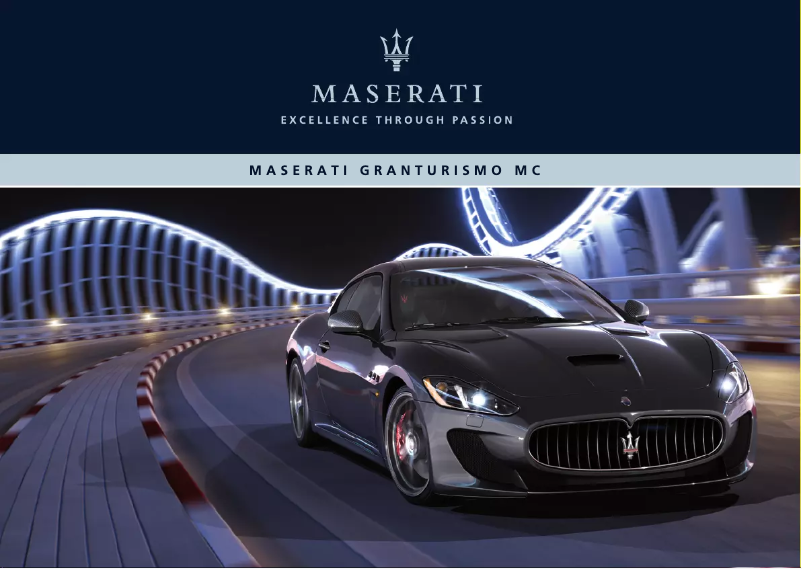 Page 1 of the manual User Manual Maserati Granturismo MC (2015)
