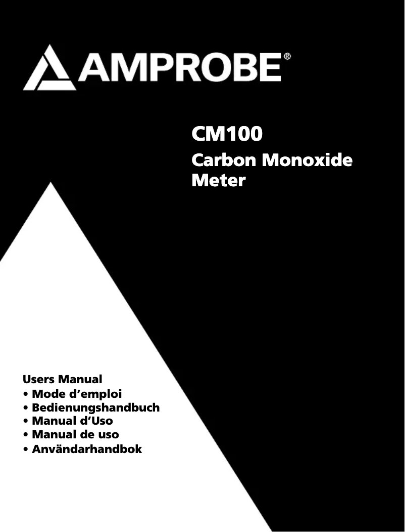 First page image of the manual for CM100