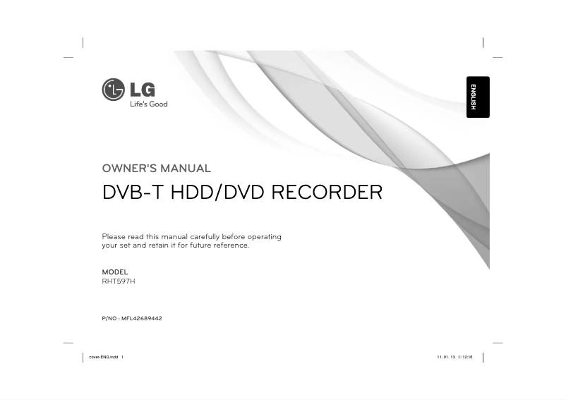 Page 1 of the manual User Manual LG RHT597H