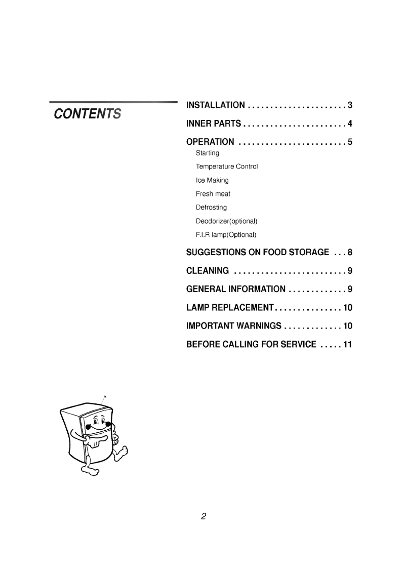 Page 1 of the manual User Manual LG GR-602S
