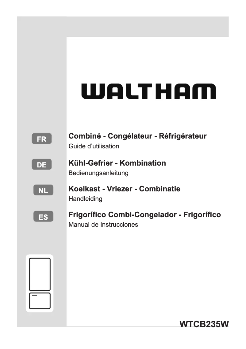 First page image of the manual for WTCB235W