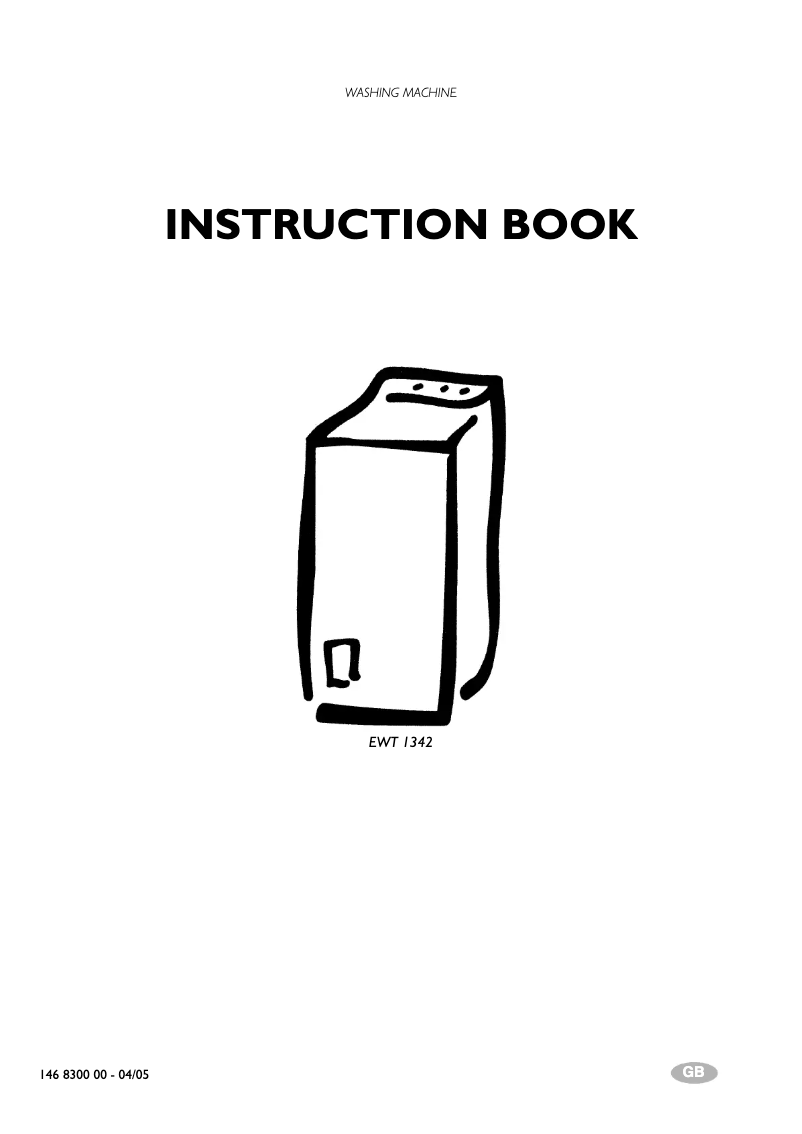 Page 1 of the manual User Manual Electrolux EWT 1342