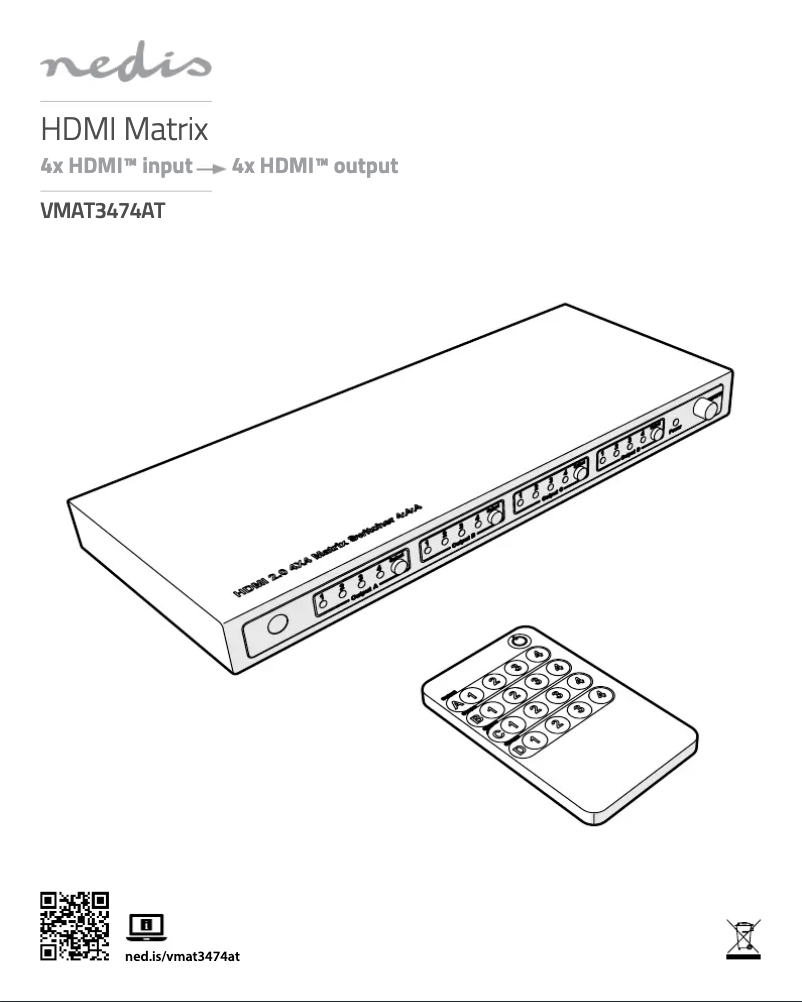 Page 1 of the manual User Manual Nedis VMAT3474AT
