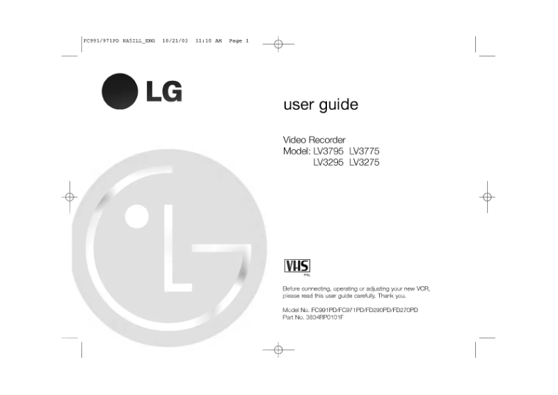 Page 1 of the manual User Manual LG FC971P