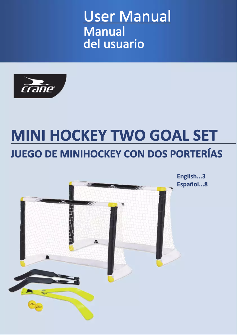 First page image of the manual for Mini Hockey 2 Goal Set 51433