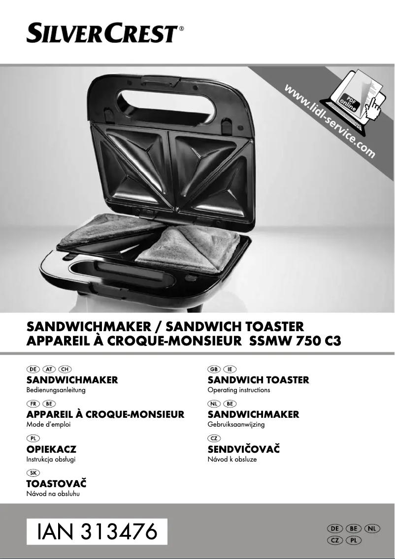 First page image of the manual for SSMW 750 C3