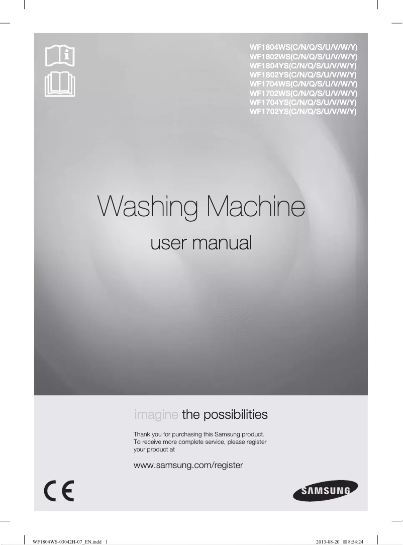 Page 1 of the manual User Manual Samsung WF1704WSW2