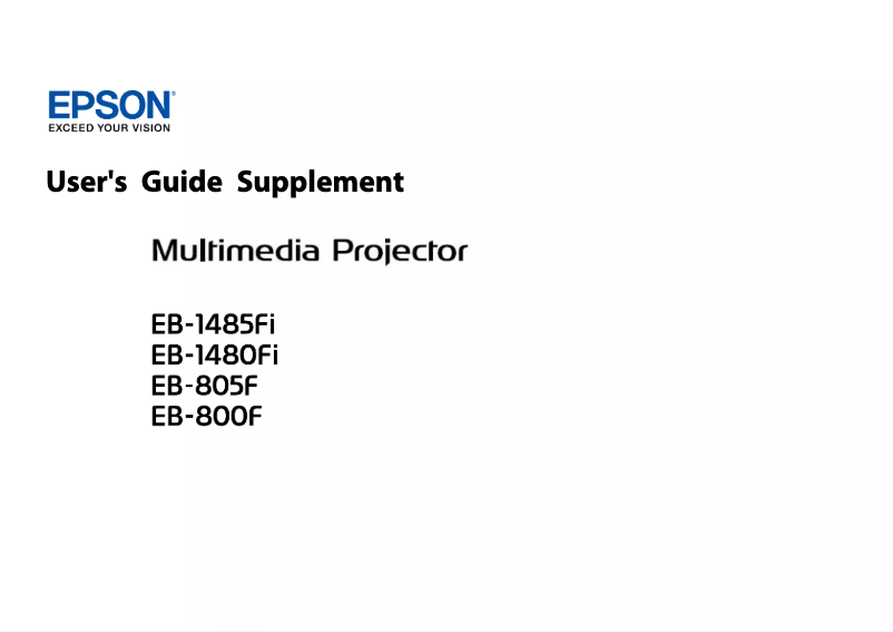 Image de la première page du manuel de l'appareil EB-1485Fi