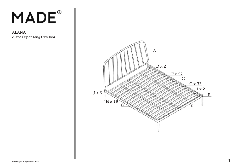 First page image of the manual for Alana