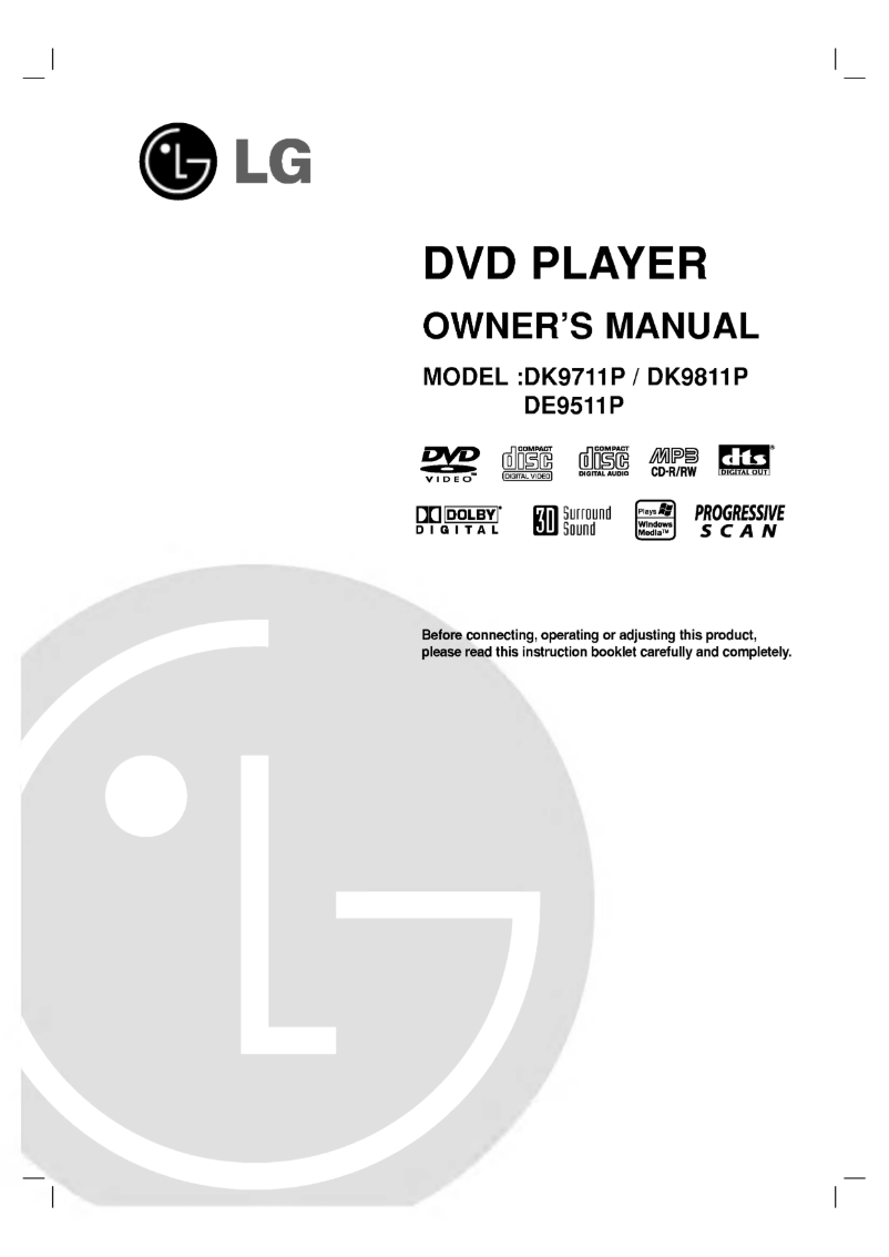 Page 1 of the manual User Manual LG DE9511CPM
