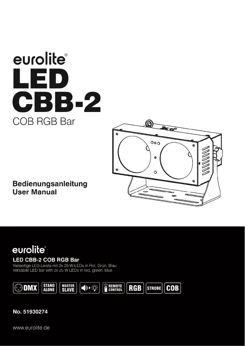 Page 1 of the manual User Manual Eurolite LED CBB-2