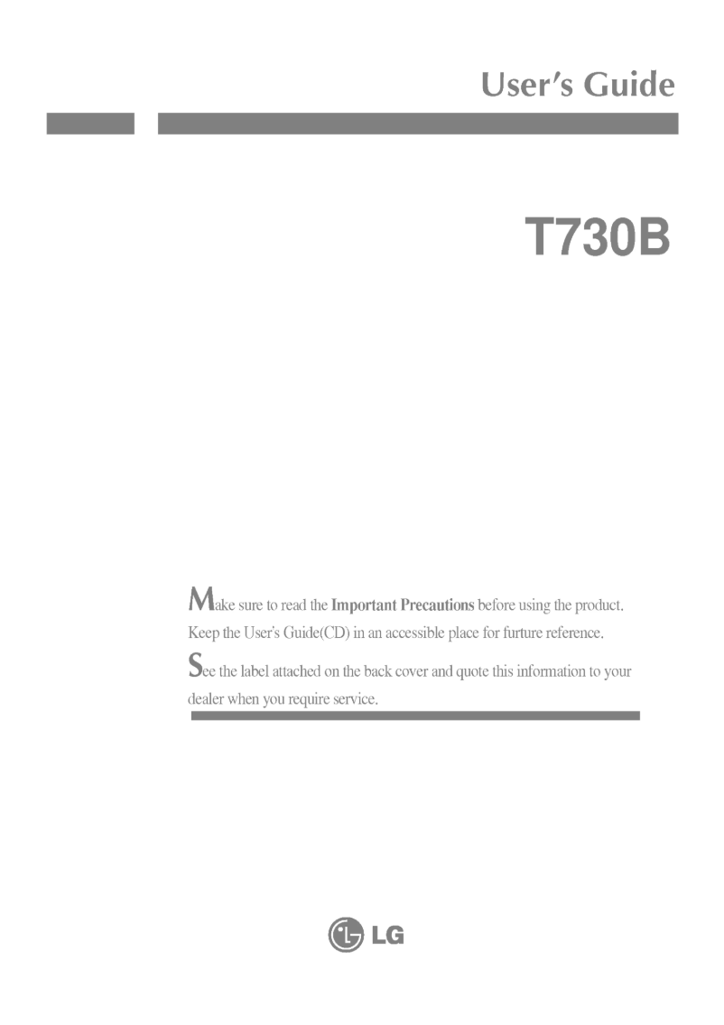 First page image of the manual for T730BK